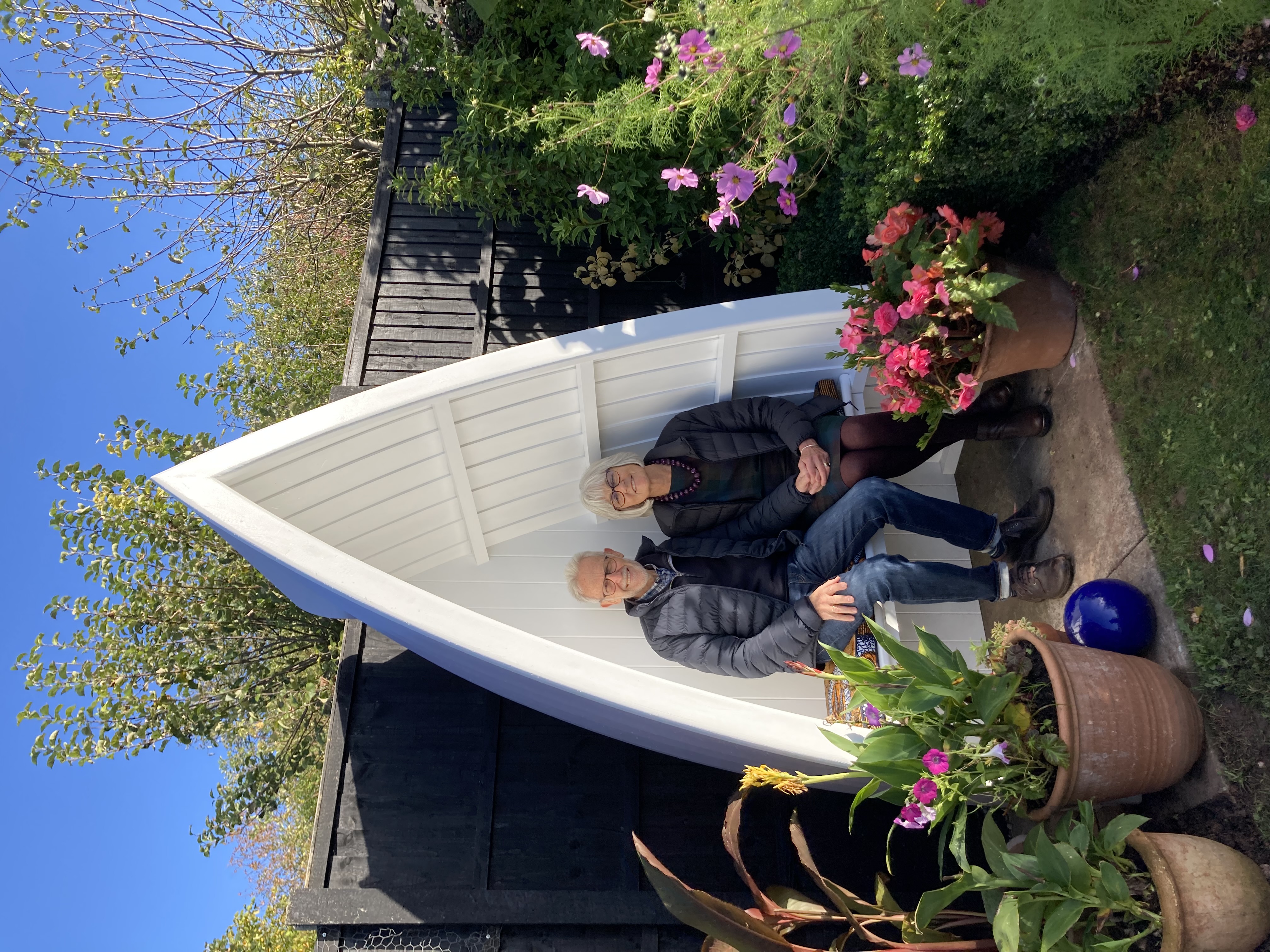 Boat Seat in Garden